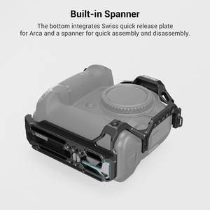 Cage vidéo EOS R5/R6/R5C avec poignée de batterie BG-R10 Cage d'appareil photo en aluminium pour la réalisation de films pour Canon EOS R5/R6/R5C - Product Image 2