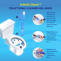 Tablettes nettoyantes pour toilettes jetables Infiniti Clean Lavender, haute puissance, élimination des odeurs, respectueuses de l'environnement, élimination des taches, 10-59 fl oz