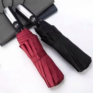 Factory Wholesale 10k Fully <b>Automatic</b> <b>Umbrella</b> UV Proof Black Coating Large Windproof 3 Folding <b>Umbrellas</b> - Product Image 2