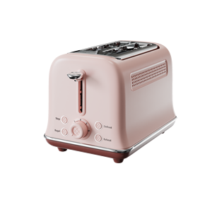 자동 레트로 스타일 전기 토스터 2-슬라이스 가정용 빠르고 쉬운 아침 식사 토스트 플라스틱 하우징에 필수 - Product Image 4