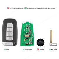 Autel IKEYHY004AL IKEY HY004AL Clé intelligente universelle à 4 boutons pour Hyundai Utilisée avec le programmateur de clés de voiture Altra KM100 IM508 IM608S II