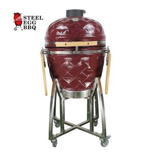 SEB KAMADO/ACIER BBQ Gril en céramique de 21 pouces en gros <span class=keywords><strong>Barbecue</strong></span>/grande taille Joe Vin rouge Céramique Kamado Diamant - Product Image 4