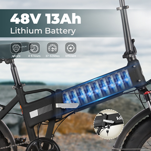Bicicleta Eléctrica Plegable con Llantas Gruesas de 20 Pulgadas, 250 W, 48 V, 13 Ah, Alcance de 65 km, Shimano de 7 Velocidades, Amortiguador Delantero, Freno de Disco IP65, Almacén en la UE, Disponible en 3-7 Días - Product Image 3