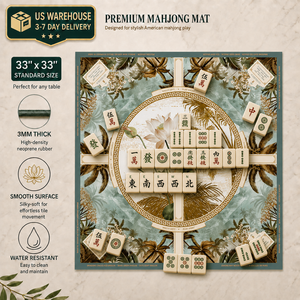 Tapis de Mahjong Américain Seyon 84x84cm 3mm en Néoprène Caoutchouc Écologique Imperméable Antidérapant Pliable et Enroulable Expédition US - Product Image 1