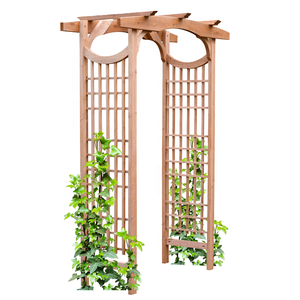 Décor d'extérieur de jardin en <span class=keywords><strong>bois</strong></span>, arbres, pergola de mariage, décorations - Product Image 1