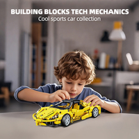 Jouet de voiture de course sportive, bricolage, plastique, assemblage, jouet éducatif, blocs de construction, jouets éducatifs pour enfants