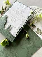 Cartes de vœux personnalisées de forme spéciale, gaufrées, pour anniversaires et mariages, avec autocollants haut de gamme, cadeaux