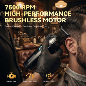 Cortadora <span class=keywords><strong>de</strong></span> Pelo Eléctrica con Motor sin Escobillas, Máquina <span class=keywords><strong>de</strong></span> <span class=keywords><strong>Cortar</strong></span> <span class=keywords><strong>Cabello</strong></span> con Carga USB, Recortadora Inalámbrica Profesional para Hombres - Product Image 2