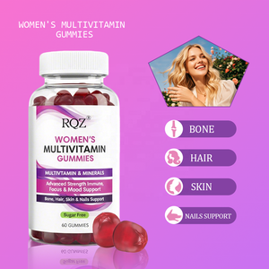 Gummies <span class=keywords><strong>multivitamin</strong></span>ées pour femmes adultes en gros, 60 gummies/flacon |   Gummies sans sucre pour le soutien immunitaire, énergétique, capillaire et cutané – 2 gummies par jour - Product Image 5