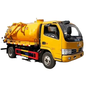 Factory 6cbm Washing Vacuum Sewer Cleaner Flushing Vehicle Sewage Suction Tank Fecal Sludge Truck For Sale