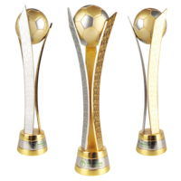 Groothandel Custom Gold Metal Trofee Grote Voetbal Voetbal Kampioen Competities Trofeeën Medailles Cups Souvenir Awards Prijs