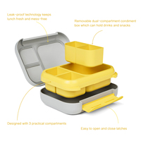 Nouveauté Boîte à lunch pour enfants Boîte à bento créative pour enfants Boîte à lunch de voyage pour garçons et filles Ouverture facile