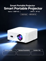Nouveau modèle A6 blanc Smart 420 Lumens Haut-parleurs intégrés Android 13 Projecteur 1080p Mini Home Cinéma Portable Vidéo LCD pour téléphone