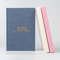 Journal de prière quotidien personnalisé en tissu de lin, agenda relié, carnet de notes