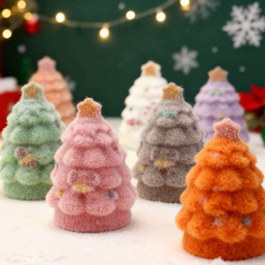 Ornements de Noël floqués Ertong Mini, 10 couleurs, accessoires de bijoux DIY, décorations artistiques rétro - Product Image 1