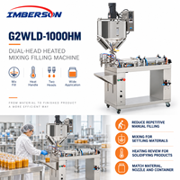 Machine de remplissage et de mélange pneumatique sur pied haute précision à chauffage intégré pour bouteilles en plastique/verre, sauces sucrées, sauces chili, sauces arachides