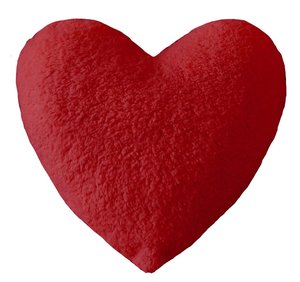 وسادة على شكل قلب الحب من فرو ريد تيدي لعيد فالنتينو - Product Image 1