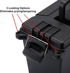 Atacado Alta Qualidade Pequeno Campo Preto pp Plástico Duro Arma Bala Ferramenta De Armazenamento Munição Latas Caso Munição Caixas - Product Image 5
