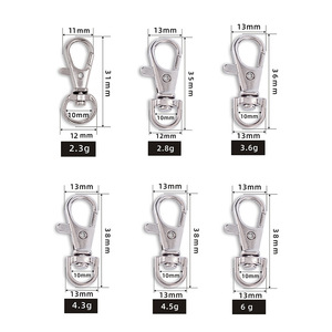 Metal Dog Buckle Keychain 11-13mm Zinc Alloy Quick Release Hook For <b>Pet</b> <b>Collars</b> And Bags - Product Image 1