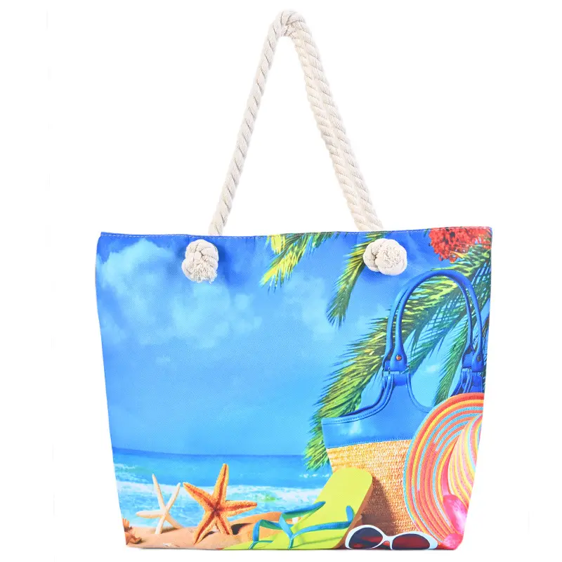 Оптовая продажа, пляжная сумка-тоут с логотипом на заказ, пляжная сумка большой вместимости из хлопка и холста