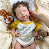 Poupée Reborn en Silicone avec Cheveux Implantés à la Main, Corps Entièrement Imperméable de Qualité Médicale, Mannequin d'Entraînement pour la Soins des Bébés, Jouet de Collection