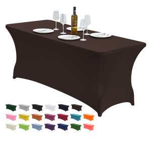 <b>Table</b> Linens Slipcovers Tablecloths Rectangle Rectangular Wedding Spandex <b>Table</b> <b>Covers</b> 6ft for Event Stretch - Product Image 1