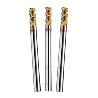 Fraise carrée en carbure de tungstène Ruimeng A4KES à 4 dents, hélice à 45 degrés, pour routeur CNC, avec revêtement AlTiN (<HRC 50)