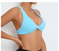 Costume de yoga nu femme grande taille respirant coupe ajustée soutien-gorge de sport à séchage rapide course en plein air dos croisé Fitness