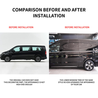 Chrome de haute qualité pour la fenêtre inférieure de Mercedes-Benz Vito V-Class V250, accessoires extérieurs pour voitures