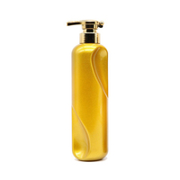 Bouteille de shampoing de luxe vide à pompe en plastique or rose vente en gros personnalisée cheveux écologiques 500 ml 500 ml 16 oz
