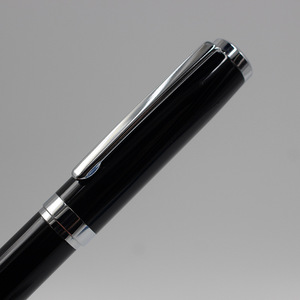 Stylos à bille d'affaires noirs à encre noire, stylos uniformes en acier inoxydable pour cadeaux pour hommes d'affaires agent de bord - Product Image 5