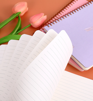 Carnet à spirale A5 avec estampage doré fantaisie, 160 pages, ligné, papier épais, carnet de notes, papeterie scolaire et de bureau