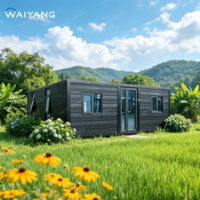 Maison conteneur préfabriquée extensible de 20 pieds avec cuisine, toilettes, et pièce de jardin modulaire pour bureau à domicile et cabane de ferme