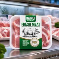 Étiquettes personnalisées pour viande congelée - Rouleaux d'autocollants en vinyle résistants à l'huile, au froid et à l'eau pour viande fraîche, charcuterie et emballages alimentaires
