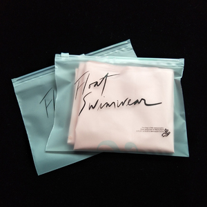 Custom Size Translucent Plastic Zipper Bag With Custom Logo Ziplock Packaging Tshirt Frosted Garment Polybag Printing Your logo