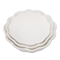 Witte keramische ronde ecovriendelijke fruitschaal hotelservies tafellaagset voor thuiskeuken servies elegante collectie