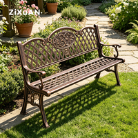 Banc de jardin extérieur personnalisé de bonne qualité, mobilier moderne avec structure métallique, banc de rue à lattes, chaise de parc