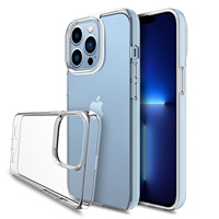 Étui de téléphone portable de luxe ultra fin, résistant aux chocs, étanche, hybride transparent souple en TPU et PC, personnalisé en gros pour iPhone 14