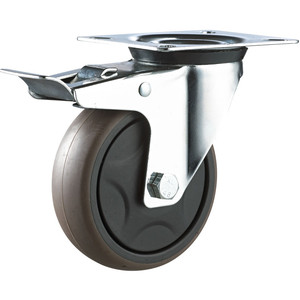 3 4 5 6 8 inch xe đẩy công nghiệp xoay Caster Top tấm PP/TPR cố định Caster bánh xe - Product Image 3