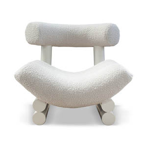 Sillón Reclinable Decorativo de Diseño de Lujo, Sillón <span class=keywords><strong>Individual</strong></span> con Brazos, Sillones Pequeños Tipo <span class=keywords><strong>Puff</strong></span>, Sillas de Madera Relajantes para Cafetería y Restaurante - Product Image 1
