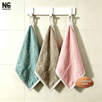 Serviette en microfibre gaufrée 400 GSM, ultra douce, super absorbante, séchage rapide, suspendable, personnalisable avec marque et logo, vente en gros
