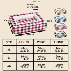 Cama Rectangular para Perros y Gatos de Cuatro Estaciones, con Funda Extraíble, Ecológica, Antideslizante, de Felpa Suave y Cómoda, Venta al Por Mayor - Product Image 3