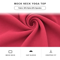 Débardeur de yoga à col montant pour femme, gris météorite, en nylon et élasthanne, coupe ajustée, tricoté, pour le quotidien, personnalisable OEM ODM, vente en gros