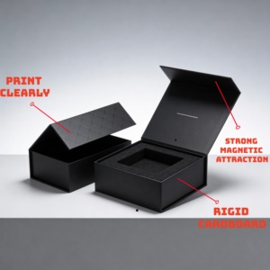 Caja de Cartón Plegable para Regalos, Cosméticos, Alimentos, con Cierre Magnético, Personalizable, para Pasteles, Joyería, Botellas, Embalaje de Papel <span class=keywords><strong>3D</strong></span> Inalámbrico - Product Image 4