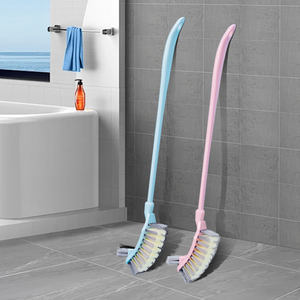 Sikat Toilet Genggam Liushun Da Sky Blue Light <span class=keywords><strong>Pink</strong></span> Multifungsi Hemat-Ruang Gagang Panjang Plastik Tahan Lama untuk Pembersihan - Product Image 3