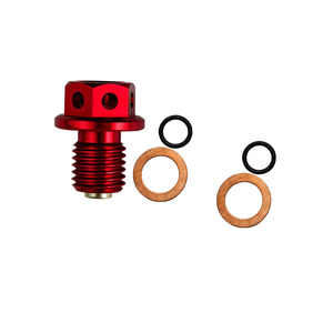 Vis de moteur magnétique en aluminium personnalisée - Vis de vidange d'huile résistante <span class=keywords><strong>à</strong></span> la chaleur courte, mise <span class=keywords><strong>à</strong></span> niveau, vis recouverte, moto - Product Image 4