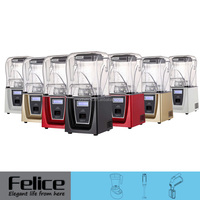 2L 3.8PK Commerciële Voedselblender met Geluidsdempende Kap voor Smoothies, IJs, Noten