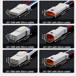 ขั้วต่อ JST สำหรับรถยนต์ กันน้ำ <span class=keywords><strong>2</strong></span>/3/4/6/8 ขา สายไฟทองแดงหุ้มฉนวน PVC - Product Image 6