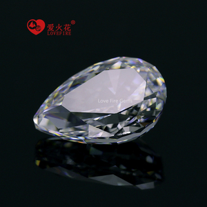 Top Bán 5A + Nghiền Đá Cắt Lê Hình Dạng Lỏng Đá Quý CZ Kim Cương 3*5 Mm-14 * 18Mm Trắng/G Màu Trắng Tổng Hợp Cubic Zirconia - Product Image 3