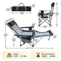 Chaise pliante moderne et durable en acier amovible pour la plage et le camping en plein air, chaise de pêche en carton Oxford portable en tissu beige